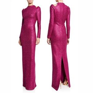 ST. JOHN COLLECTION Luxe Long Sequin Knit dress